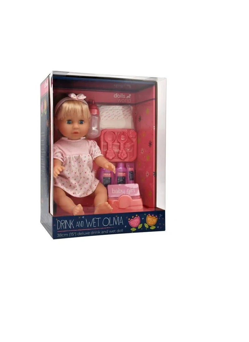 Drink & Wet Olivia 38Cm (15In) Deluxe Doll