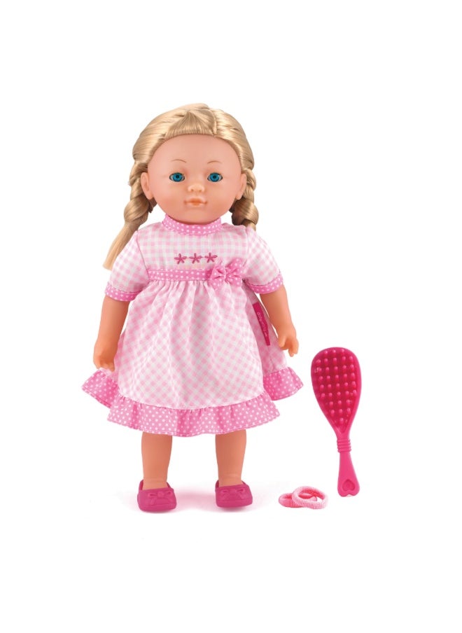 Elizabeth 14 inch Soft Doll Sleeping Eyes Outfit and Hair Accessories from Peterkin gift for kids of Age above 3 years
