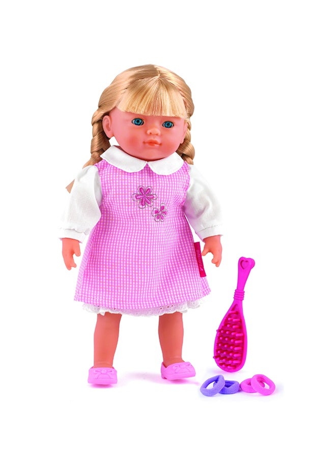 Elizabeth 14 inch Soft Doll Sleeping Eyes Outfit and Hair Accessories from Peterkin gift for kids of Age above 18 months