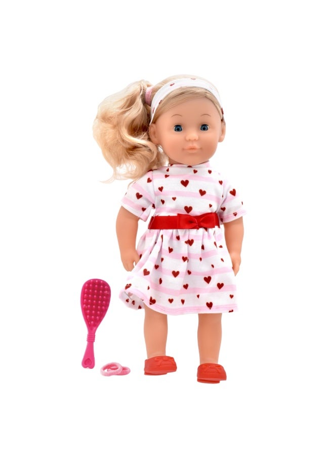 Charlotte 14 inch Soft Doll Sleeping Eyes Outfit and Hair Accessories from Peterkin gift for kids of Age above 18 months
