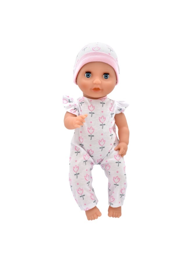 Baby Tinkles 15 inch Drink & With et Doll Sleeping Eyes Deluxe Outfit from Peterkin gift for kids of Age above 18 months