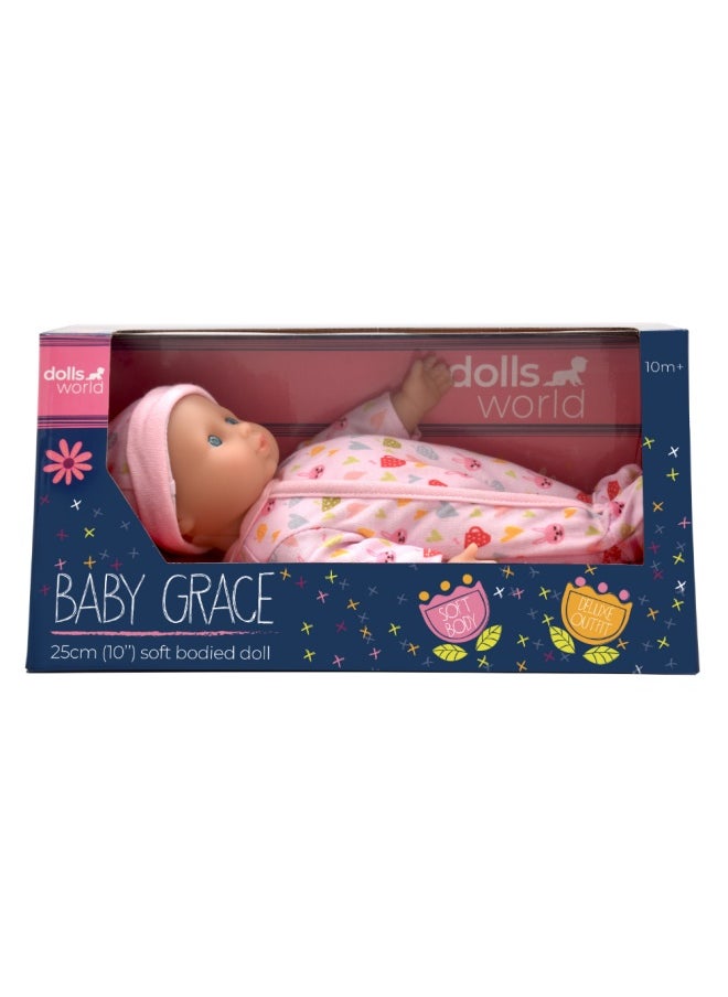 Baby Grace 10 inch Soft Doll With /Vinyl limbs and outfits from Peterkin gift for kids of Age above 10 months