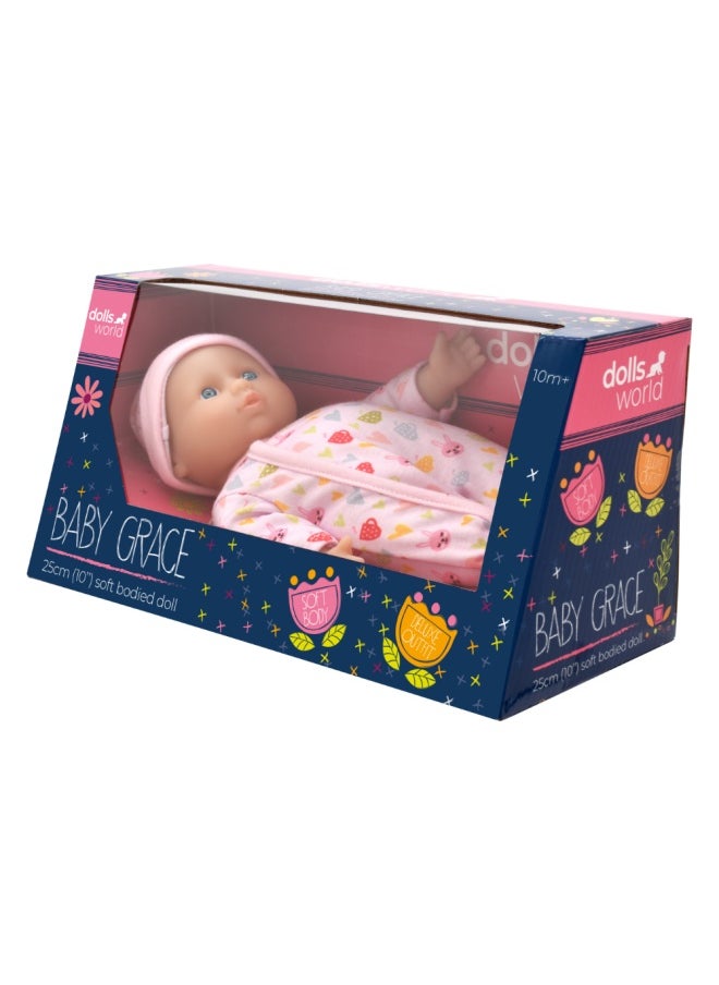 Baby Grace 10 inch Soft Doll With /Vinyl limbs and outfits from Peterkin gift for kids of Age above 10 months