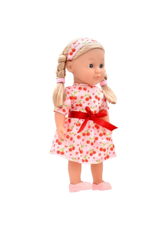 Charlotte 14 inch Soft Doll Sleeping Eyes Outfit and Hair Accessories from Peterkin gift for kids of Age above 18 months