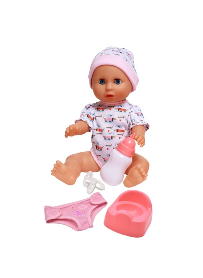 Baby Boohoo 15 inch Deluxe Vinyl Drink and With et Doll from Peterkin gift for kids of Age above 3 years