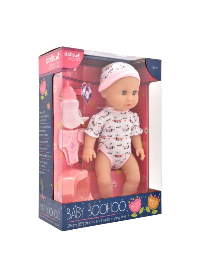 Baby Boohoo 15 inch Deluxe Vinyl Drink and With et Doll from Peterkin gift for kids of Age above 3 years