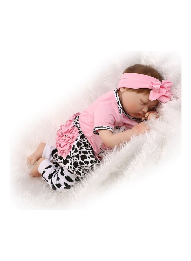 Reborn Baby Doll With Plush Cuddling Toy 55cm