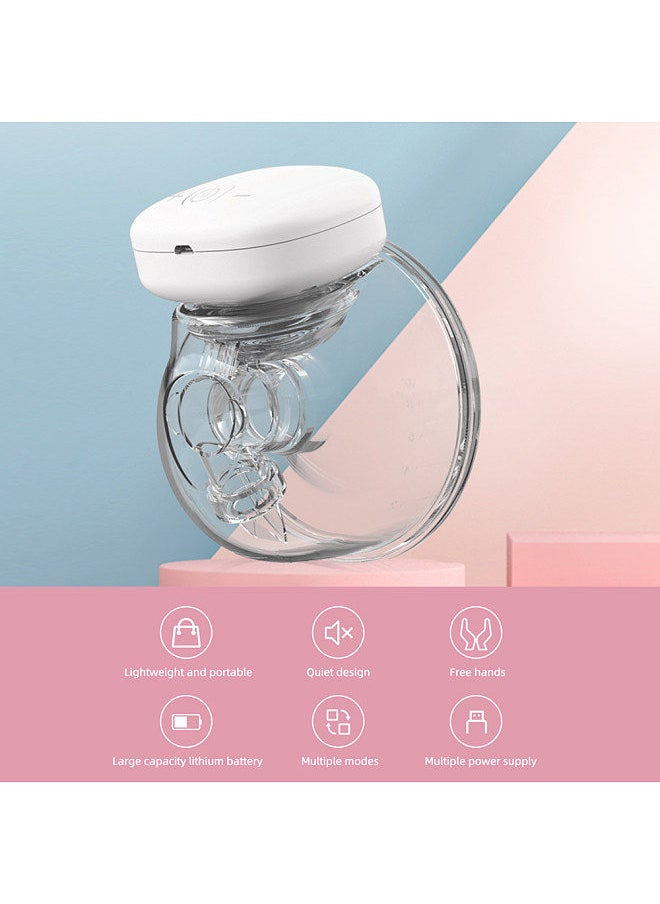 YOUHA Wearable  Pump Hands Free Electric Single Portable Wearable  Cup 8oz/ 240ml BPA-free 3 Modes 9 Suction Levels Rechargeable Comfort feeding Milk Collector (28mm Nipple Diameter)