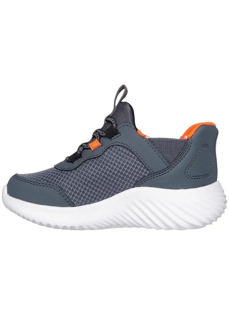 Skechers Slip Ins Bounder Slip On Shoes - Charcoal & Orange