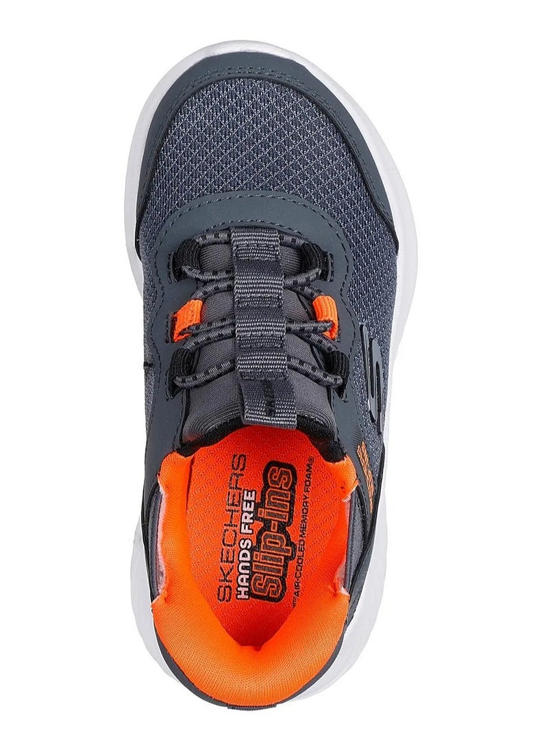 Skechers Slip Ins Bounder Slip On Shoes - Charcoal & Orange