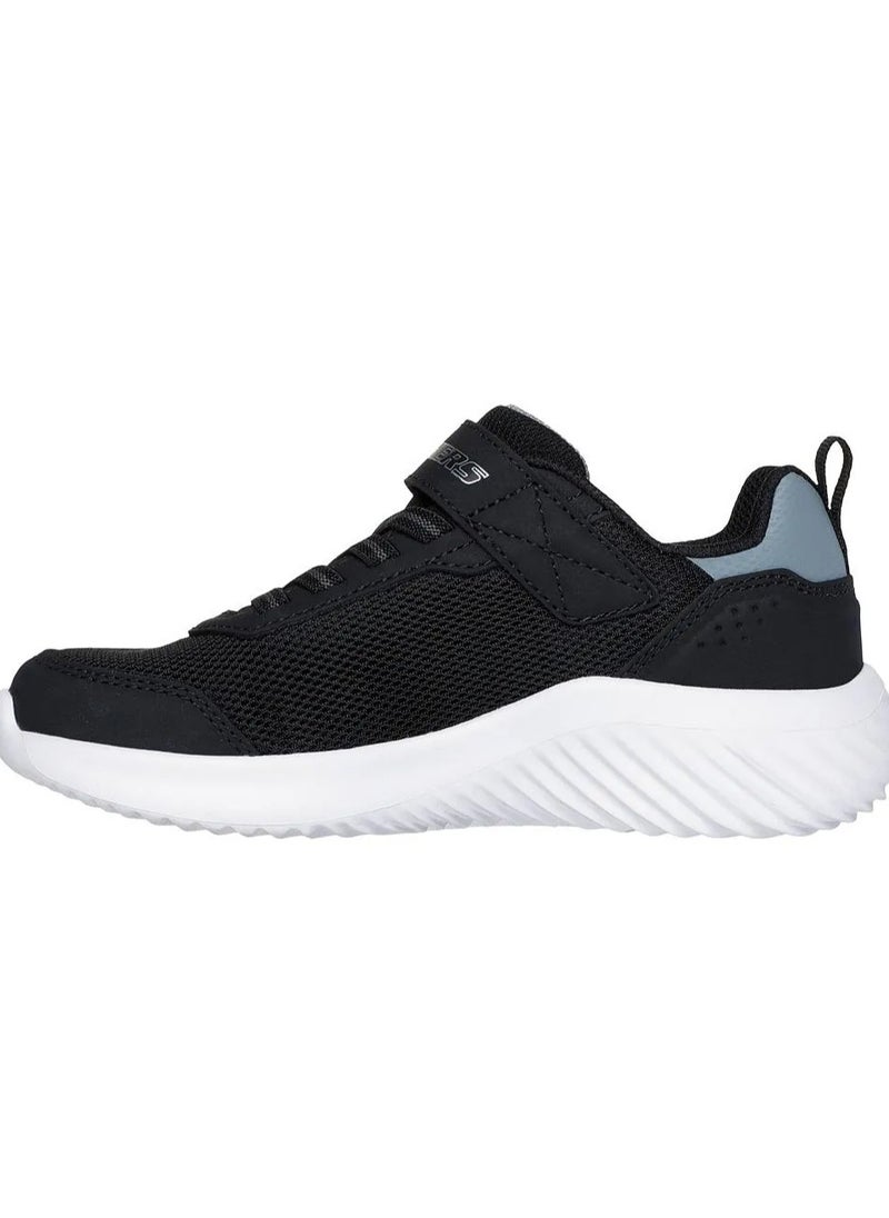 Skechers Bounder Tech Velcro Closure Shoes - Black & Charcoal