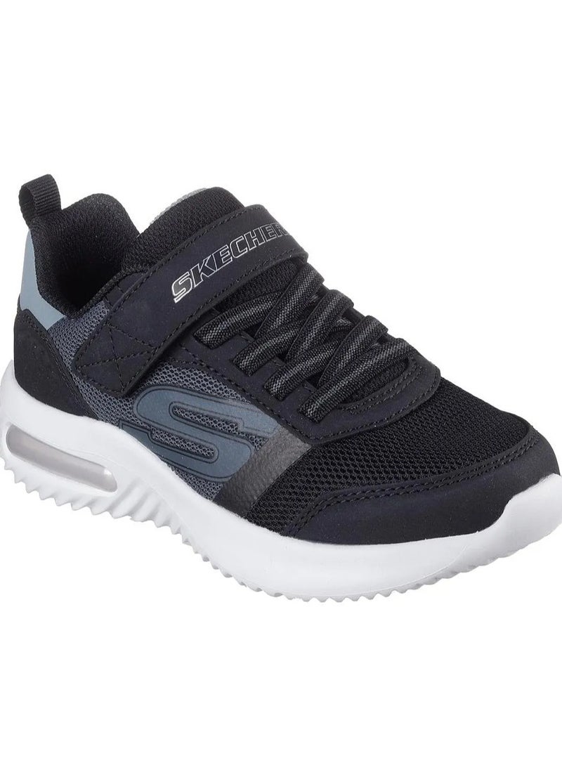 Skechers Bounder Tech Velcro Closure Shoes - Black & Charcoal