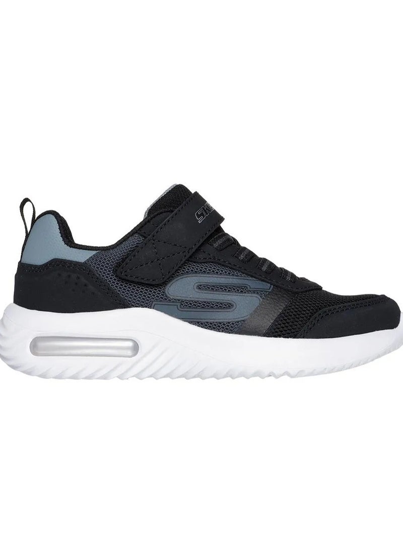 Skechers Bounder Tech Velcro Closure Shoes - Black & Charcoal