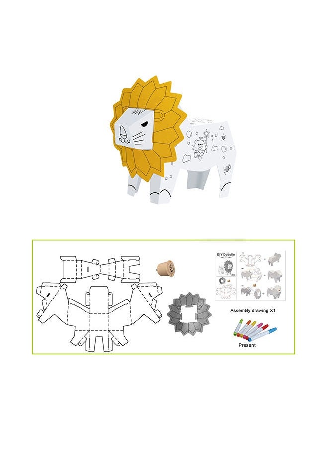 Diy Doodle Lion, With Light & Music 34*4.5*25cm