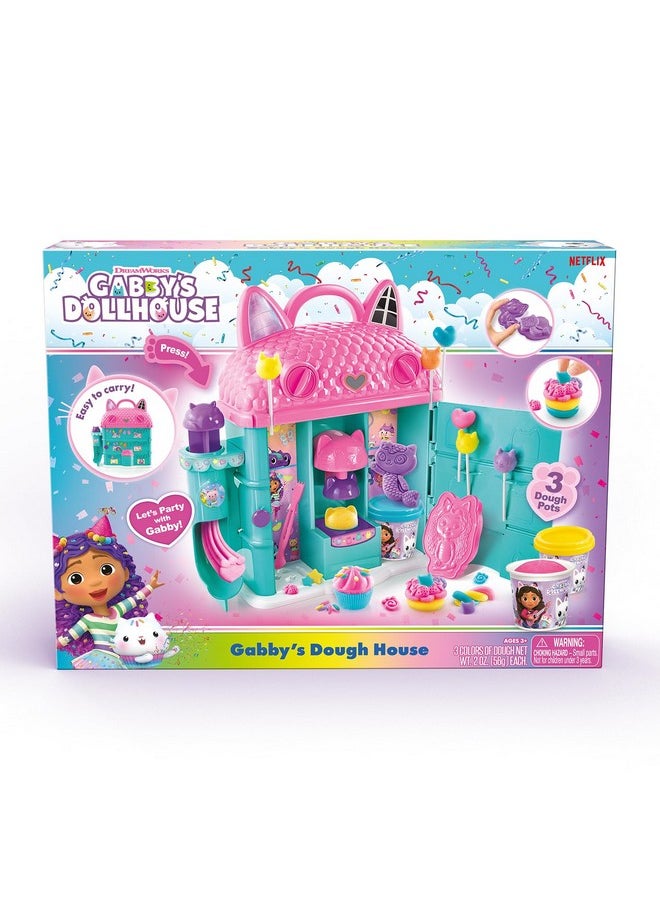 Gabby’S Dollhouse ™ Dough House! Have A Cat-Tastic Time Sculpting, Molding, And Shaping Colorful Dough And Decoration Gabby’S Dough House! Easy Storage And Portability! Ages 4+