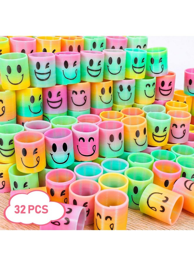 32 Pcs Mini Spring Party Favors For Kids 3-5 4-8, Goodie Bags Stuffers For Birthday Party, Classroom Prizes Kids Prizes, Small Bulk Toys Gifts (4 Smile)