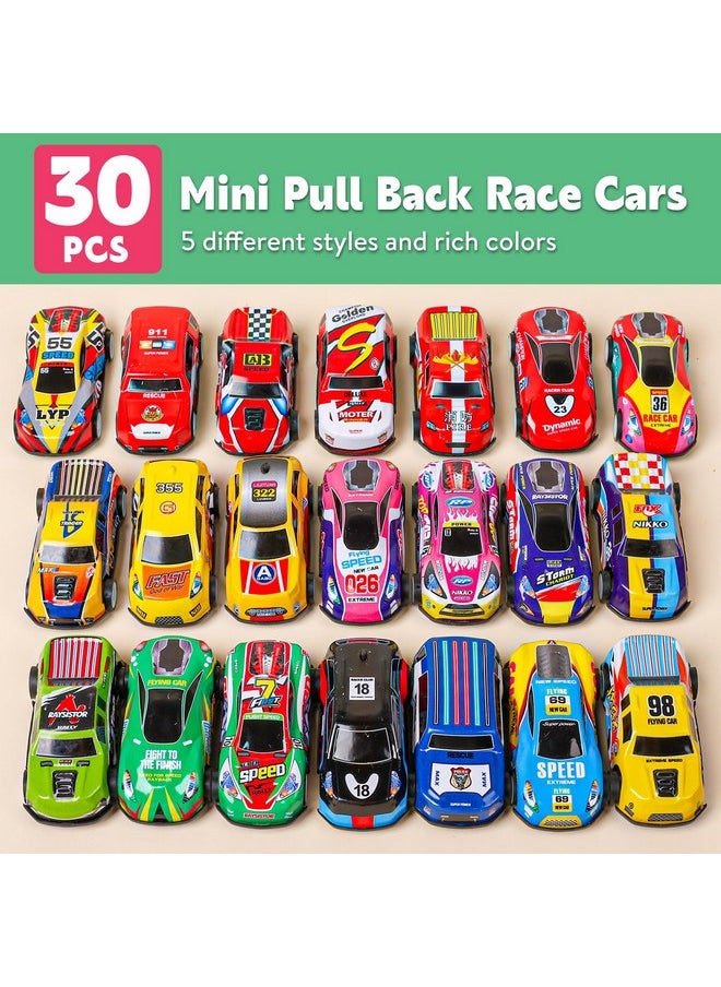 30 Pcs Pull Back Cars Party Favors For Kids 4-8 8-12, Mini Vehicles Toy Bulk, Party Favor Race Cars Toys, Goodie Bag Stuffers For Birthday Party