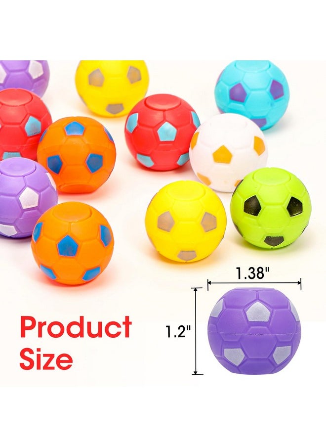 24 Pcs Soccer Party Favors For Kids 4-8 8-12, Mini Fidget Spinners Soccer Ball Toys, Goodie Bags Stuffers For Birthday Party, Treasure Box Toys For Classroom, Return Gifts For Kids