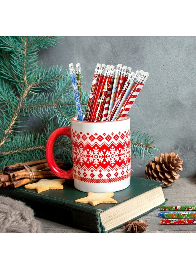 Christmas Pencils For Kids With Erasers For Christmas Party Favors Goodie Bags School Favors For Kids - Pack Of 36