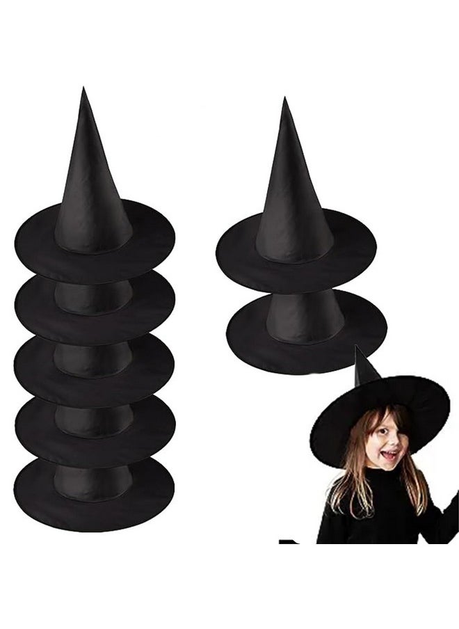 Witch Hats Decorations, Hanging Witch Hats, Halloween Witch Hats Decorations, Halloween Black Witch Hats Witch Cap Costume Accessory For Halloween Christmas Party(8Pcs)