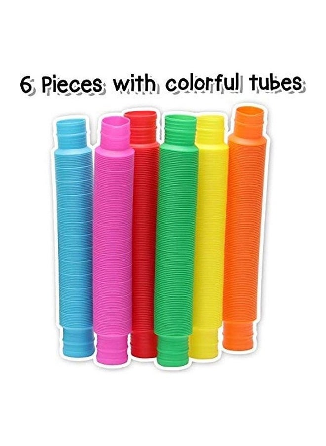 6-Piece Zaxideel Fidget Pop Tube Toy Set 7.5x1inch