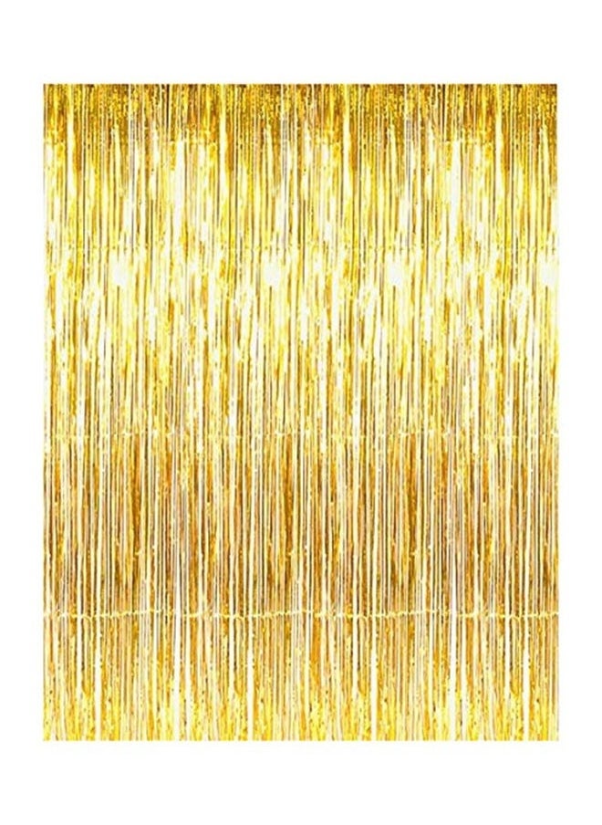 Tinsel Curtain Party Backdrop, Laser Gold Glitter Foil Fringe Curtain Lilac Party Decor Streamers for Birthday Girl Princess Theme Party Decorations