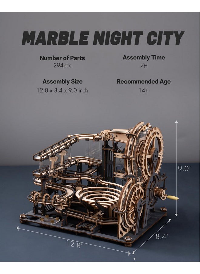 3D Puzzles For Adults, Model Kits For Adults To Build, Wooden Puzzles Christmas Birthday Gifts For Adults&Teens- Marble Night City Lga01
