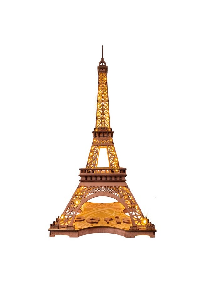 Eiffel Tower,3D Puzzle Model Kits For Adults,Diy 3D Wooden Puzzles For Adults,Builing Set With Led,Home Decoration Festival Gift Idea