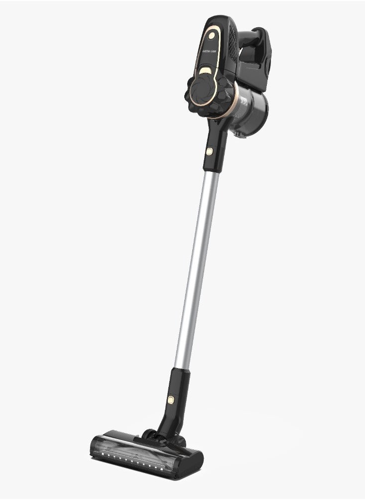 GLV-100 Cordless Vacuum Cleaner / 250W Power / 1.4L Dust Tank / 35 Mins Run Time / 20 KPA High Suction / 5 Stage Filtration / Lithium-Ion Battery / Low Noise / DC Port / ABS + PP Material - Black