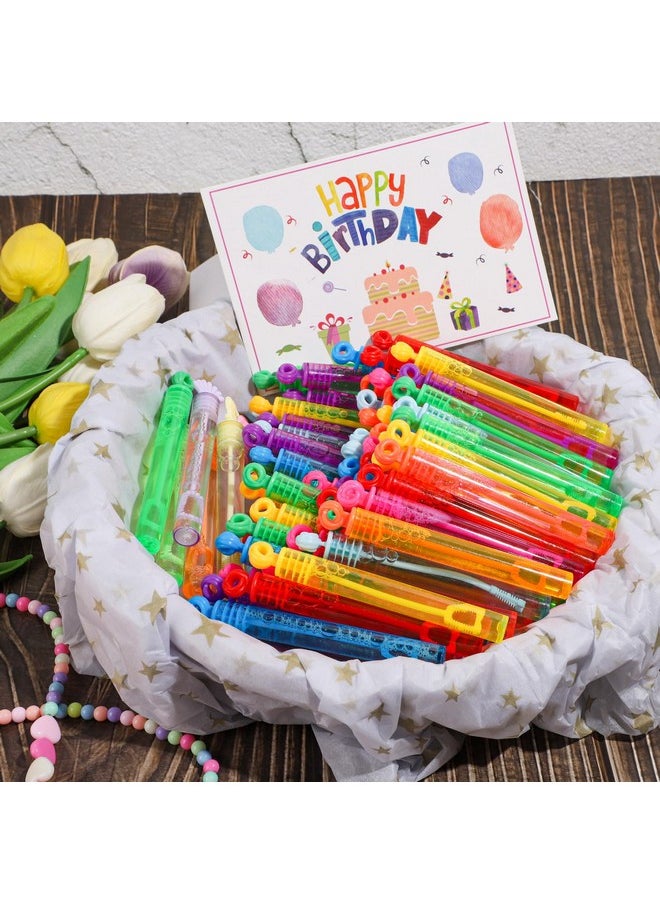 72Pcs Mini Bubble Wands Bulk Bubble Party Favors For Kids, Assortment 8 Color Fun Bubble Maker For Girls Boys Birthday Party Treats Carnival Game Classroom Prizes Bath Time Outdoor Summer Toy