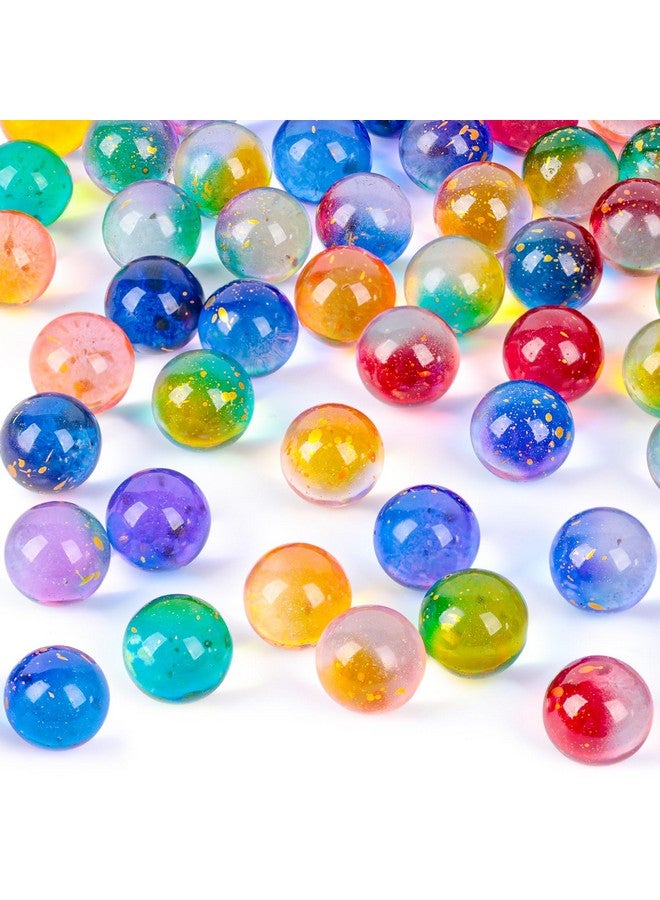 35Pcs Colorful Glass Marbles, Round Marble Beads Decorative Glass Gems For Collectable Kids Marble Games Home Decoration