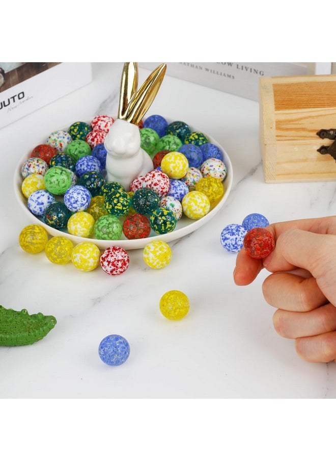 60Pcs Glass Marbles Bulk, 5/8Inch Color Mixing Glass Marbles Kids Marbles For Games Diy Home Decoration