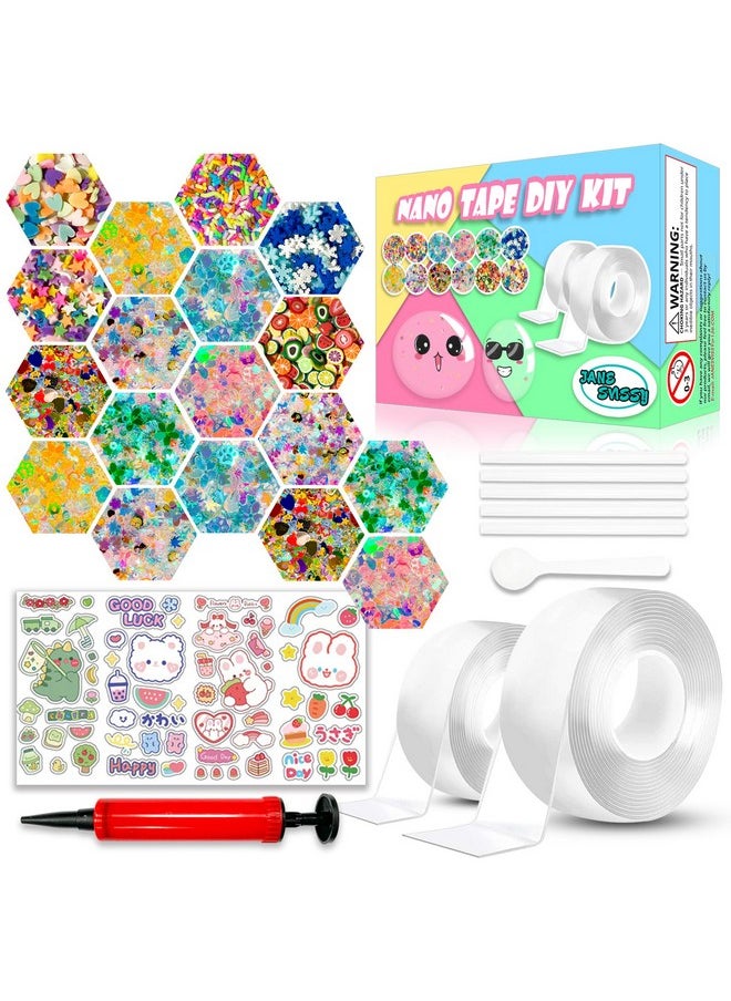 Nano Tape Bubble Kit, Nano Double Sided Adhesive Tape Bubbles, Arts And Craft Diy Party Activities Toys Crts And Crafts For Kids Ages 8-12 Year Bubble Craft Kit Toys 2Pcs (2