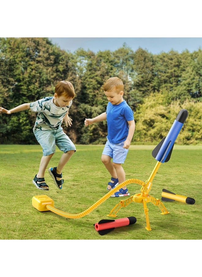 Rocket Launcher For Kids, 12 Foam Rockets And Launcher Pad, Launch Up To 100+Ft, Kids Outdoor Toys, Birthday Gift Toys For Kids Boys Girls Age 3 4 5 6 + Years Old