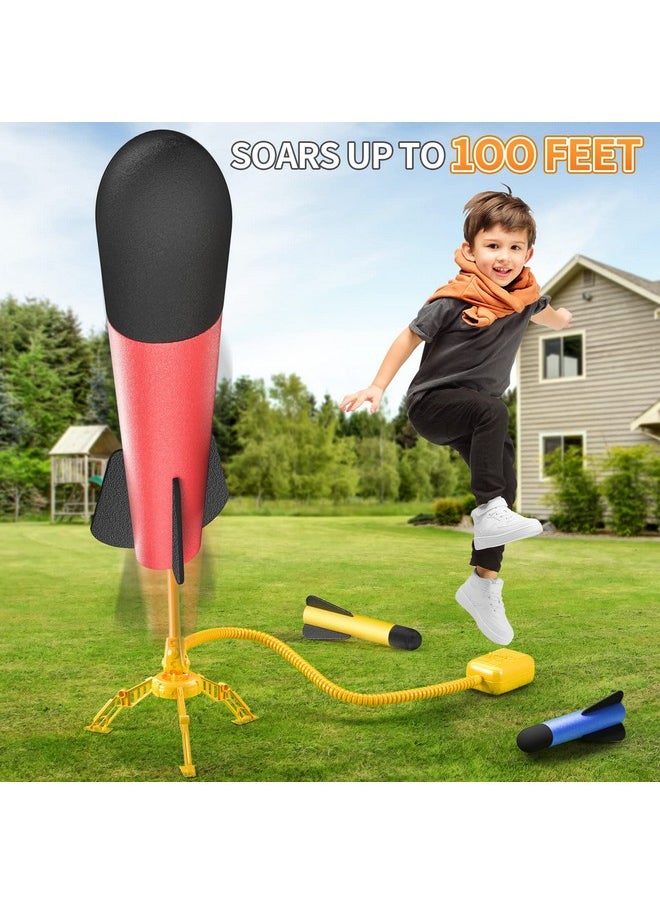 Rocket Launcher For Kids, 12 Foam Rockets And Launcher Pad, Launch Up To 100+Ft, Kids Outdoor Toys, Birthday Gift Toys For Kids Boys Girls Age 3 4 5 6 + Years Old