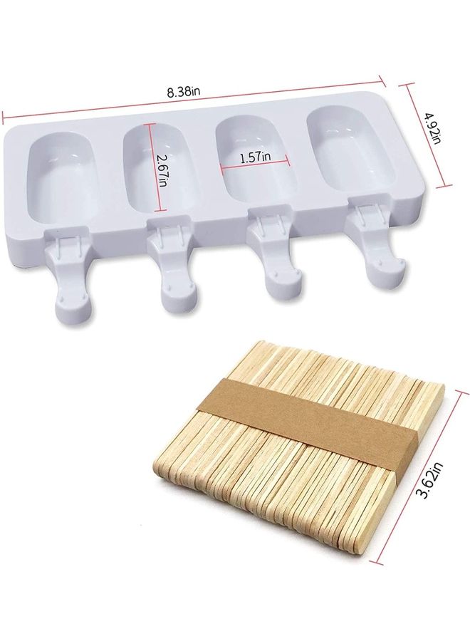 Ice Cream Mold Maker With Wooden Stick multicolour 27cm