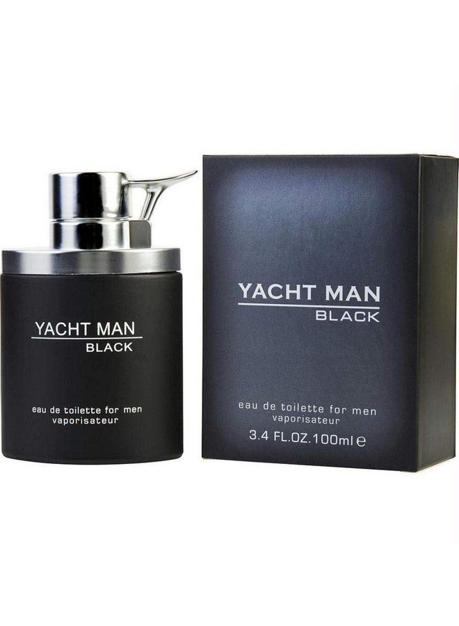Yacht Man Black Eau De Toilette Spray 3.4 Oz For Men