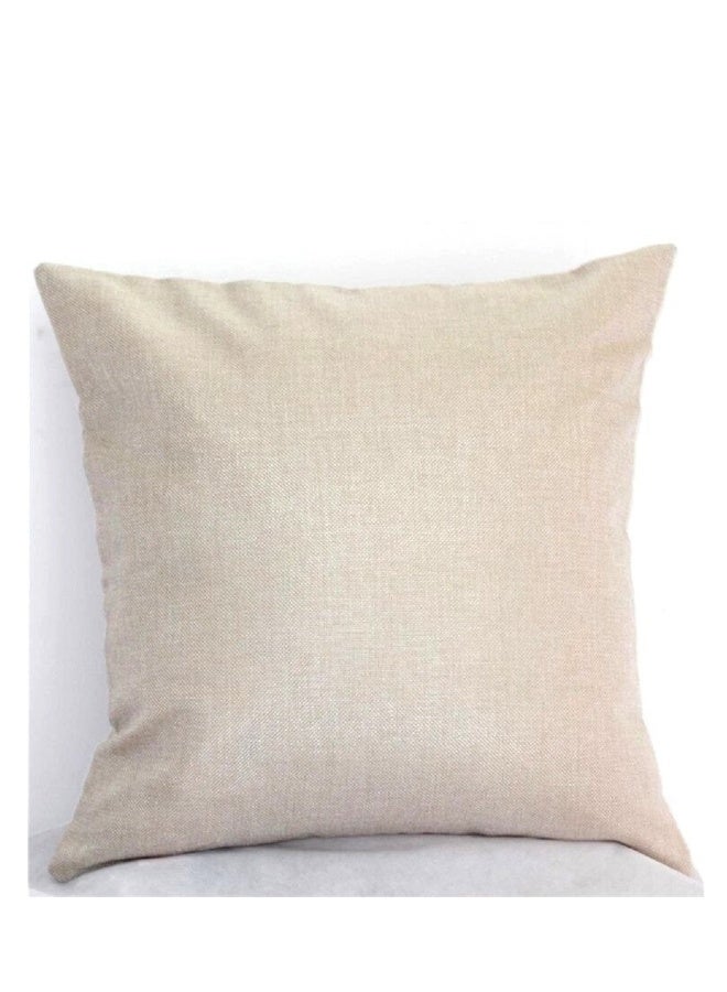 Modern Home Painted Linen Pillow Case Combination Pillow Case Home Decor Design Gift Beige 45x45centimeter