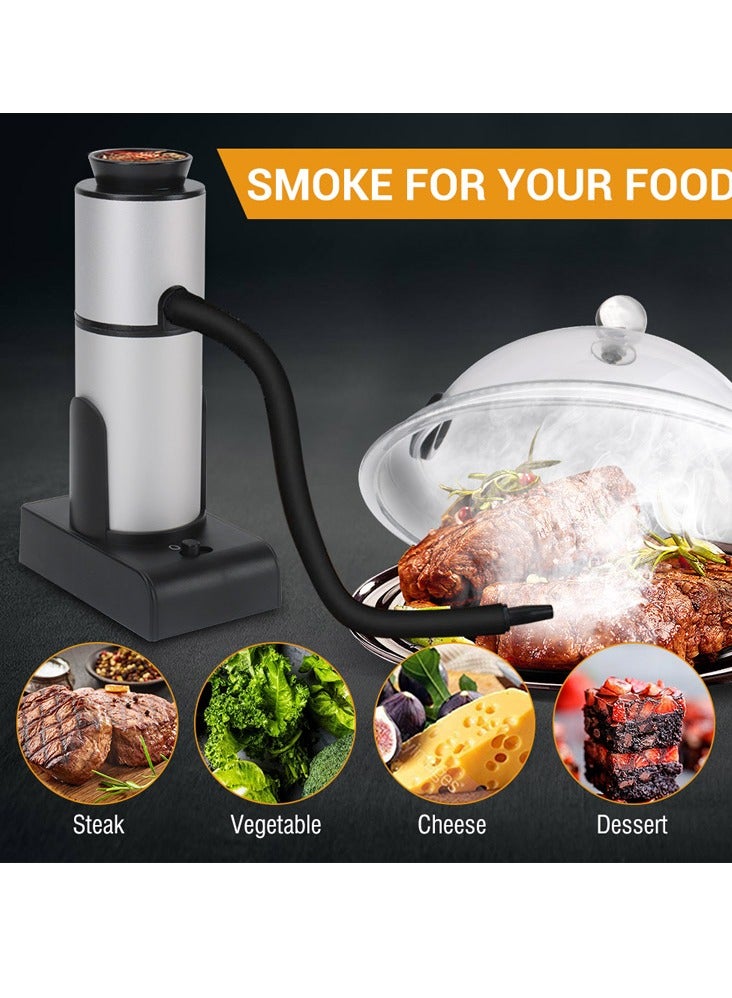 Cocktail Smooker Kit Portable Smocking Infuser Cold Smooke Generator BBQ Enhancer Wood Chip Flavor Infusion Tool Kitchen Infuser for Bar Cooking Meat BBQ Drinks