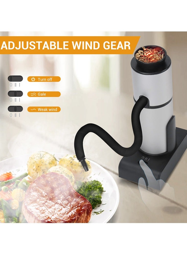 Cocktail Smooker Kit Portable Smocking Infuser Cold Smooke Generator BBQ Enhancer Wood Chip Flavor Infusion Tool Kitchen Infuser for Bar Cooking Meat BBQ Drinks