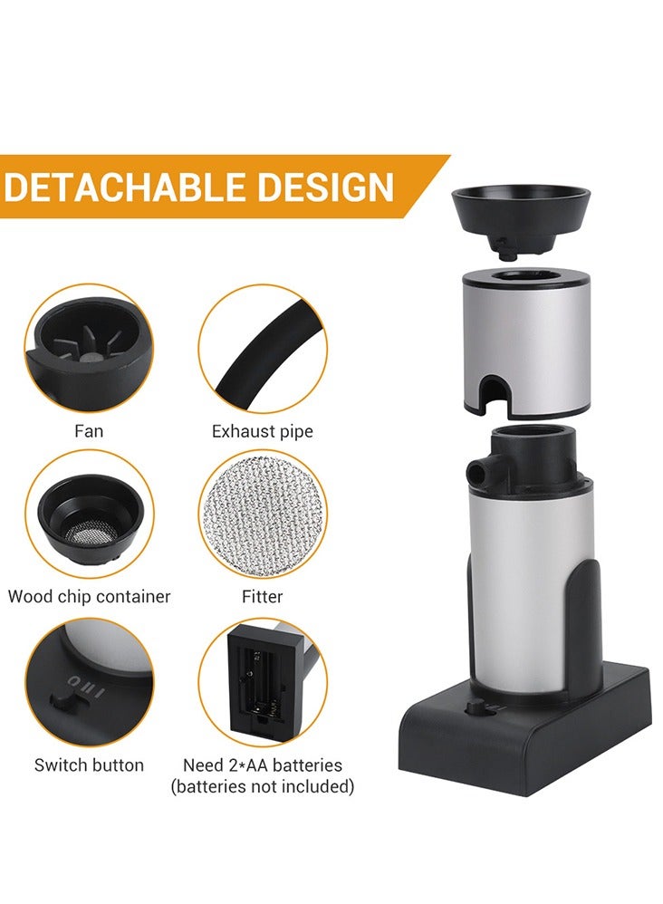 Cocktail Smooker Kit Portable Smocking Infuser Cold Smooke Generator BBQ Enhancer Wood Chip Flavor Infusion Tool Kitchen Infuser for Bar Cooking Meat BBQ Drinks