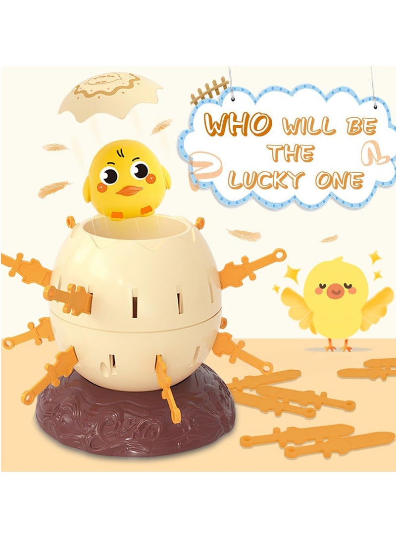 Mini Micro Pop-Up Kids Board Game, Pirate Barrel Insert, Party Tricks Parent-Child Interactive Game, Pirate Egg Table Toy, Party Activity Competition for Toddlers - Small Mini Size (Duck)