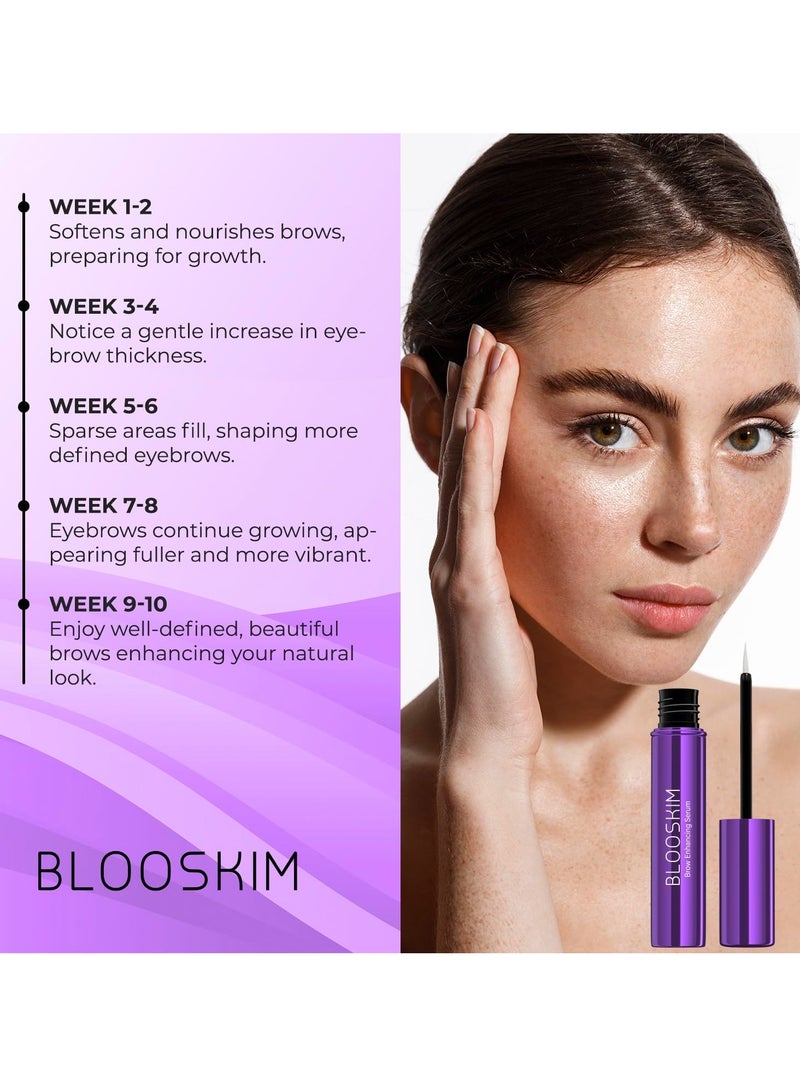 Eyebrow Growth Serum: Brow Growth Serum - Eyebrow Growth Enhancer - Eyebrow Serum to Grow Brows - Boost Longer Fuller Thicker Eyebrows - Lash and Brow Serum for Women - Safe Brow Growth Products - 5 ml