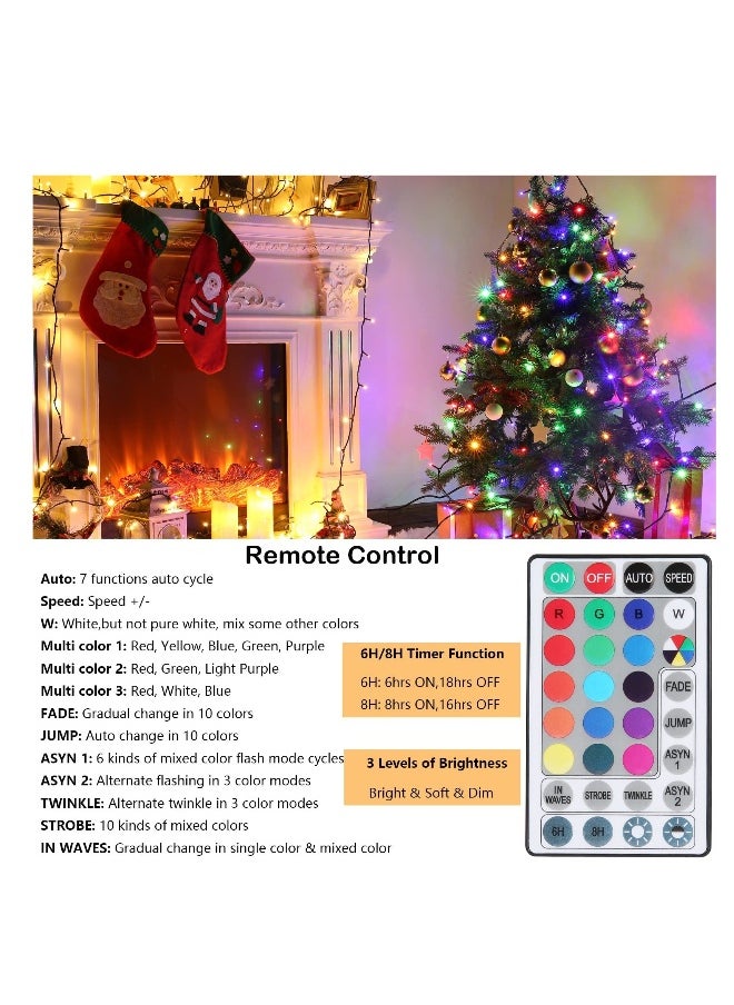 Halloween Lights Rgb Christmas Lights 66Ft 200 LED Color Changing Light With Remote Dimmable Christmas Lights Outdoor Indoor Waterproof Indoor Wedding Party Decorations