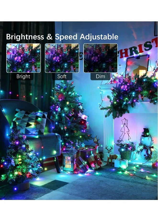 Halloween Lights Rgb Christmas Lights 66Ft 200 LED Color Changing Light With Remote Dimmable Christmas Lights Outdoor Indoor Waterproof Indoor Wedding Party Decorations