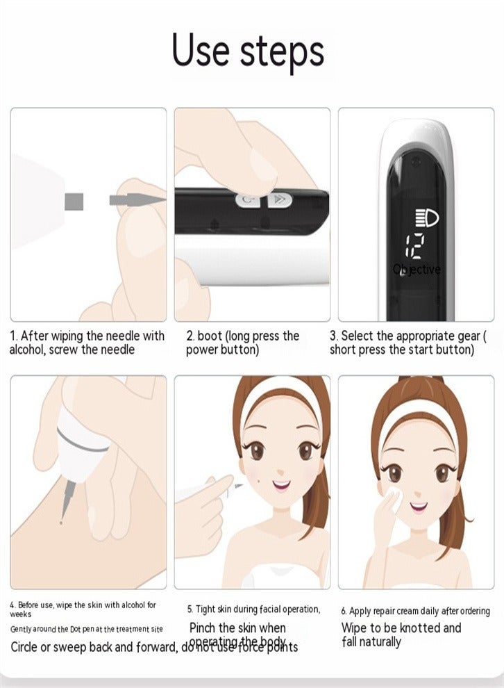 Laser Mole Removal Pen, Portable Skin Tag Removal Pen for Face, Body Warts, Freckles, Mole Spot Treatment and Age Spots