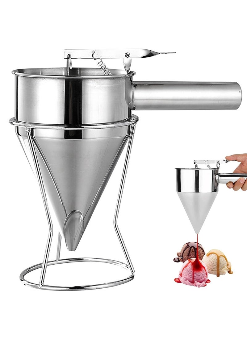 Kitchen Pancake Batter Dispenser, Baking Funnel Stainless Steel Cake Decorating Tool