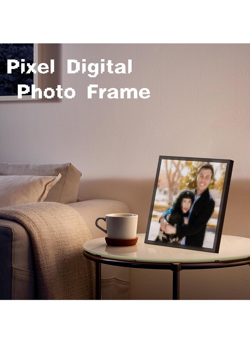 Customizable WiFi Pixel Cloud Digital Photo Frame, 64x64 LED Panel Display for Gaming Room