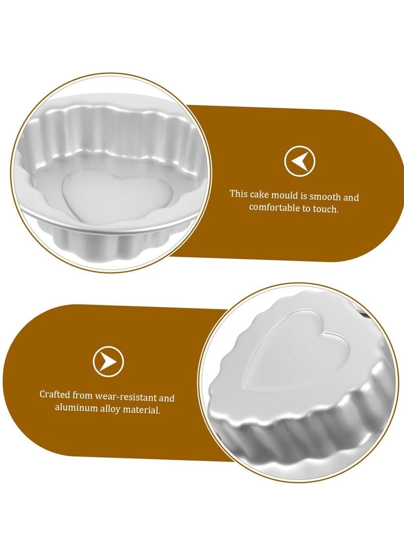 5pcs Cake pan, Cake Baking Mold Pudding Mold, Small Cake Mold Cake Tins for Baking Tart molds for Baking Metal Cake Tin Cake Mould Mini Tart pan Baking Molds Aluminum Alloy Caramel
