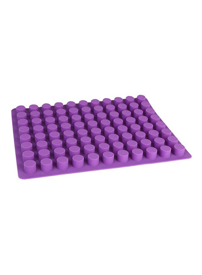 88 Cavities Mini Round Shaped Silicone Mold Cooking Sheets Purple 15inch